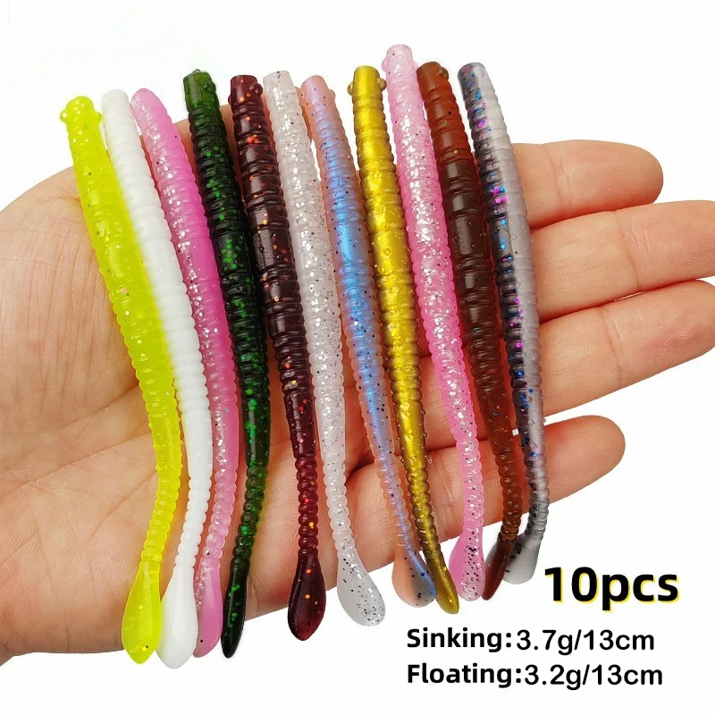 Fishing Boat Inflatable - 10pcs Umpan Pancing 13cm TPE Cacing
