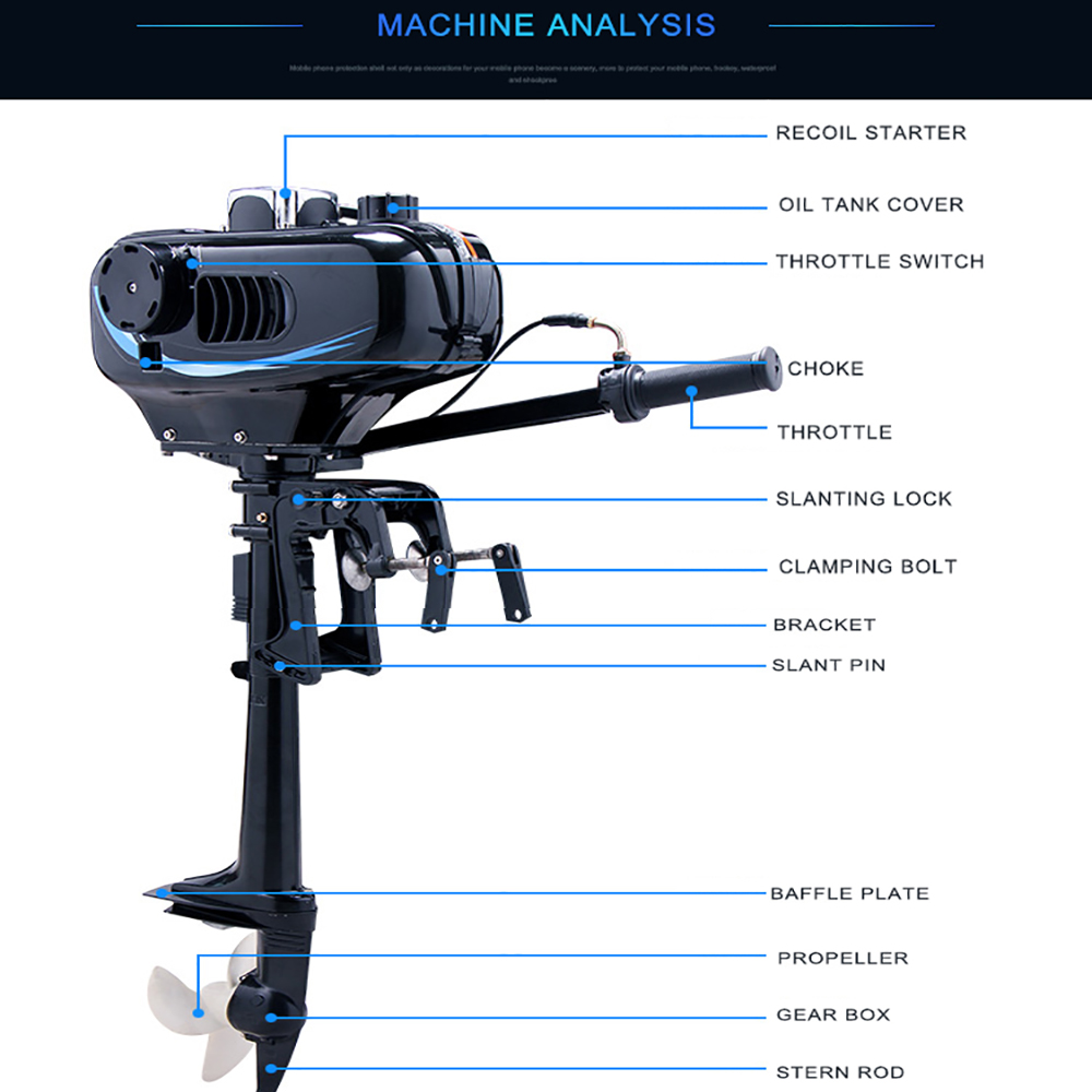 Speeda 2-Tak 3.5HP Motor Tempe - Fishing Boat Outboard Motor ulasan dan harga